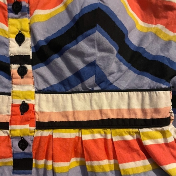 Striped Multicolor Puff Skirt Dress Striped Party Dress Multi Occasion - Picture 4 of 9